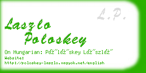 laszlo poloskey business card